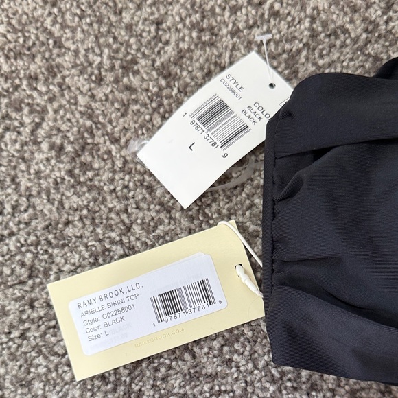 Ramy Brook Black Twist-Front Halter Bikini Set Penelope Bottom Arielle Top - Picture 11 of 11